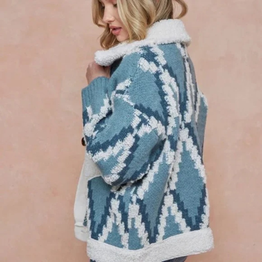 07 Cozy Teddy Western Boho Jacket Shacket - Picture 11 of 15